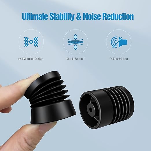 Anti-Vibration Feet for Elegoo Centauri Carbon & Centauri Series, 4-Pack Silicone Printer Shock-Absorbing Dampers with Anti-Slip Base for Stability & Noise Reduction – 3D Printer Accessories