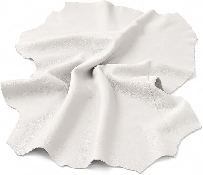REED Leather HIDES - Cow Skins (20 Square Foot, White) | Arts and Crafts