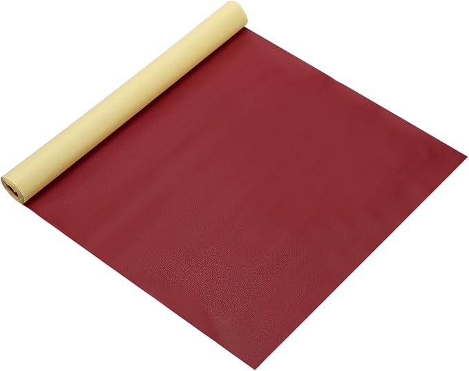 MECCANIXITY Leather Repair Patch 14"x54" Self-Adhesive Leather Vinyl Repair Tape Kit for Furniture Couches Sofa Chair Car Boat Seats Jackets, Wine Red