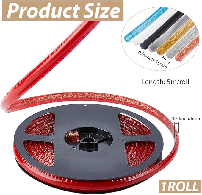 GORGECRAFT 5.5 Yard Self Adhesive Caulk Tape 0.6 Inch Chocolate Waterproof Caulking Strip Peel and Stick Roll Flexible Triangle Molding Trim Sealing Sealant Tape for Shower Bathtub Bathroom Toilet