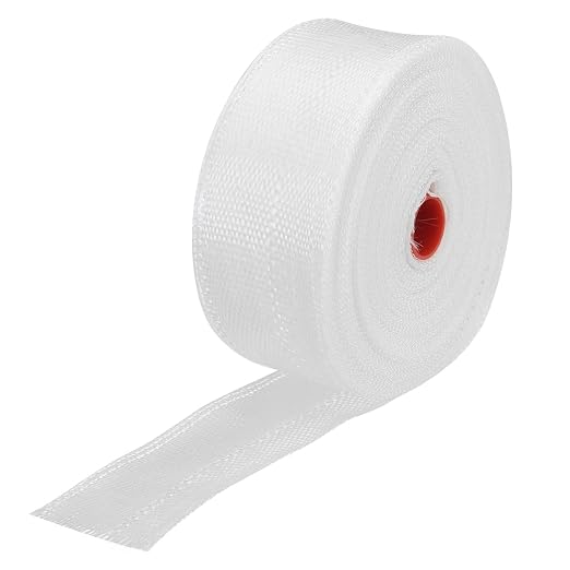 MECCANIXITY Fiberglass Cloth Tape Fiberglass Mesh Glass Fiber Mesh Woven Fiberglass Fabrics Insulation Tape 30m(33 Yard) x30mmx0.17mm for Reinforcement Repair