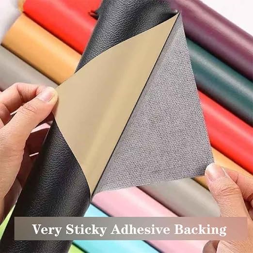 Leather Repair Patch,Self Adhesive Leather Repair Tape for Furniture,PU Leather Repair Kit for Car Seat, Couch, Sofa, Chair, (Dark Gray,12X50 inch)