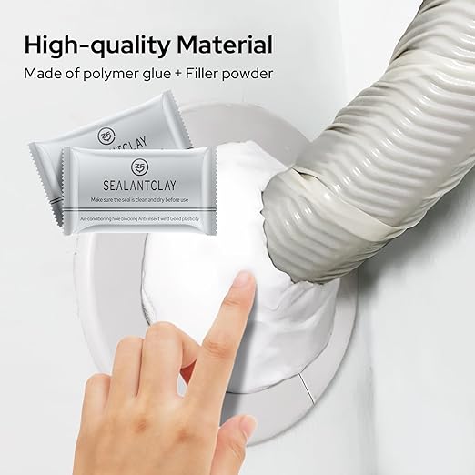 New Type White Waterproof Sealant Mastic, Repair Sealing Clay, Quick Mending Mud for Drain Connection, Wall Hole, Air Conditioning Hole Waterproof Seal Putty (12-Pack)