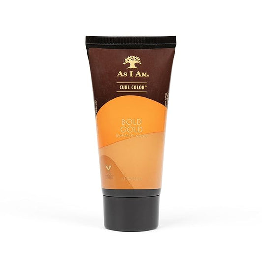 As I Am Curl Color - Bold Gold - 3 ounce - Color & Curling Gel - Temporary Color - Medium Hold - Vegan & Cruelty Free, Jaune
