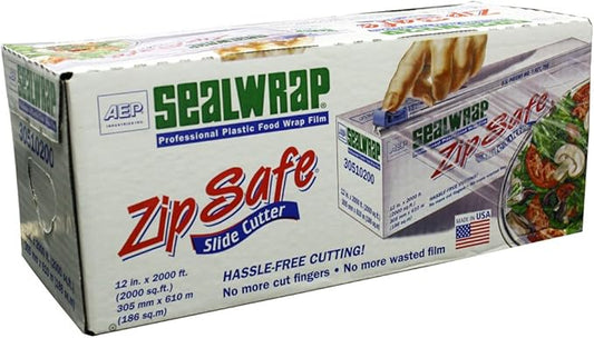 ZipSafe Sealwrap Cling Food Film, 12" x 2000', Pack of 1