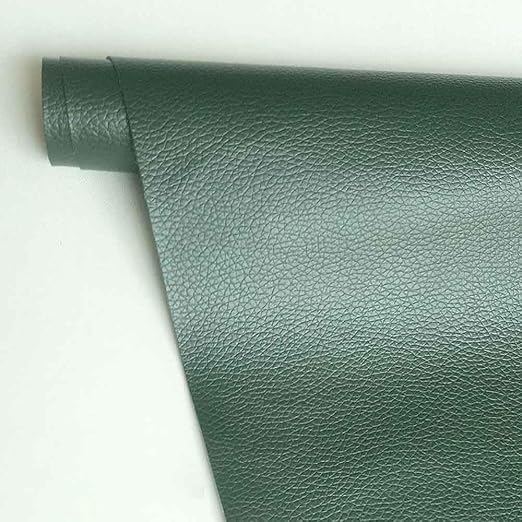 Leather Repair Patch,Self Adhesive Leather Repair Tape for Furniture,PU Leather Repair Kit for Car Seat, Couch, Sofa, Chair, (Dark Green,10X50 inch)