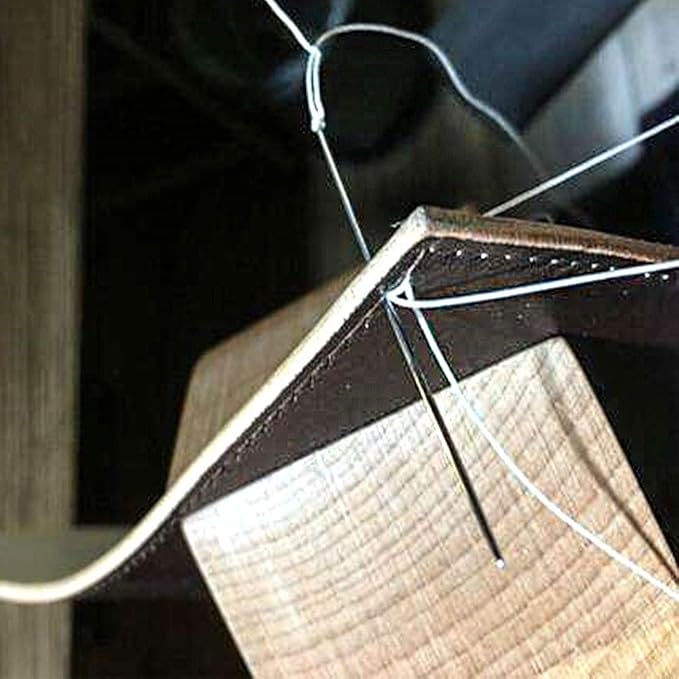 284 Yards Waxed Thread, 210D Heavy Duty for Leather Sewing, Upholstery, 0.8mm Flat Waxed for Bookbinding, Shoe Repairing, Leather Projects
