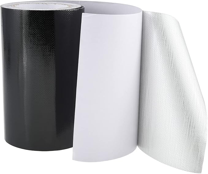 RealPlus 7.8" x 50' RV Underbelly Tape Waterproof Belly Tape with Permanent Sealing Adhesive for Camper Travel Trailer Mobile Home, Tear Repair Patch