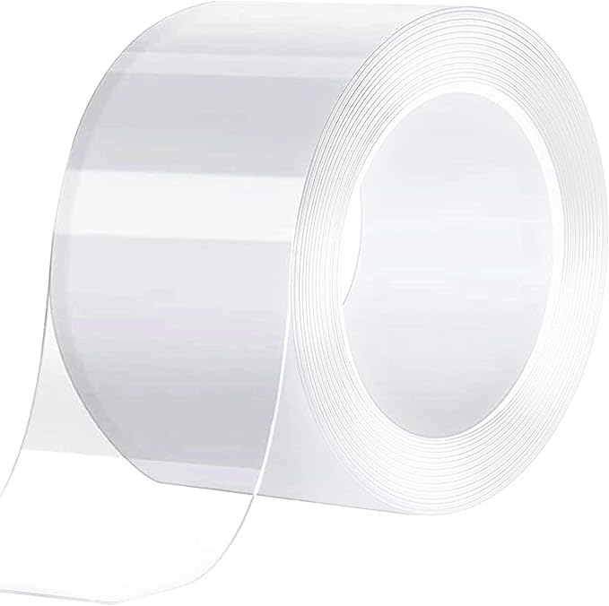 Caulk Tape Clear 1.96 Inch x 33 Feet, Waterproof, Self Adhesive, Anti-Grease, PMMA Sealing Caulking Strip for Kitchen Sink Bathtub Bathroom Shower Toilet