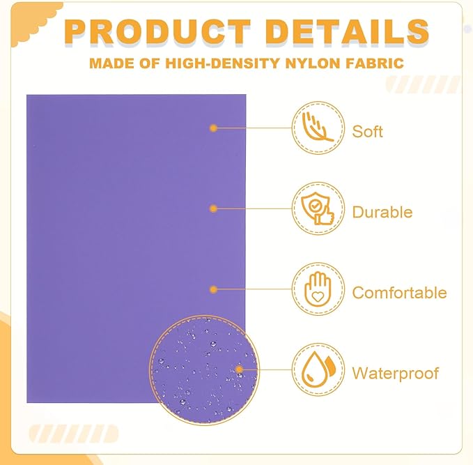 PATIKIL Nylon Repair Patch 8 x 6 Inch, 6pcs Self-Adhesive Down Jacket Repair Patches Waterproof Fabric Repairing Tape for Tents Sleeping Bag Outdoor Camping Gear, Purple
