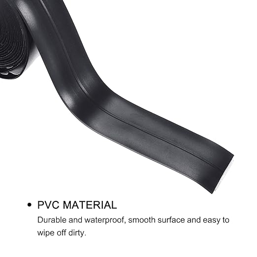 uxcell Waterproof Seal Caulk Strip Tape Self Adhesive 0.87" W x 10.5'L PVC Sealing Tape for Kitchen Bathroom Black 3Pcs