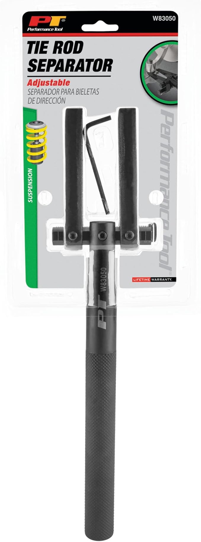 Performance Tool W83050 Heavy Duty Ball Joint Separator, Tie Rod/Pitman Arm Tool, 11/16-Inch-43mm Sizes, CR-V Construction with Knurled Handle