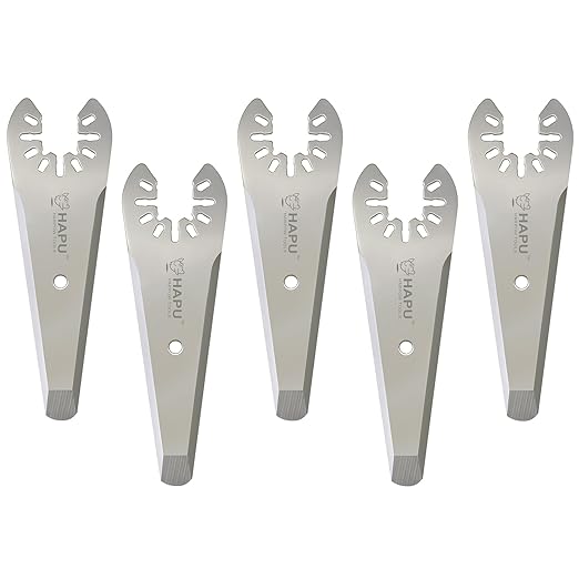 3" Tapered Oscillating Caulking Cutter, Oscillating Scraper Blades for Caulk Adhesive Sealant Removal (5-Pack)