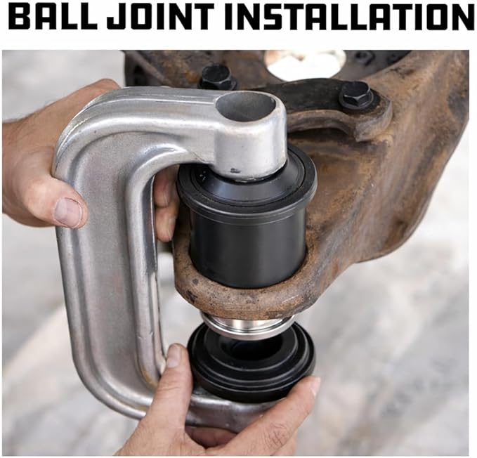 Powerbuilt Ball Joint and U-Joint Service Tool Set, Remove and Install, Ford, GM, Dodge, Adapters Included - 648602