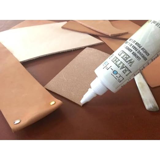 Tandy Leather Eco Flo Leather Weld 4oz 2 Pack - 2655-01- Craft- Leather Adhesive Glue - Super Strong Glue - Quick Bond - Clear Drying for Various Material Craft, Repair, or Patch with E-Book