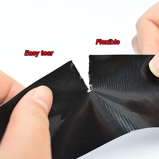 XUXU 2 Pack Black Duct Tape Heavy Duty Waterproof, Strong Adhesive Duct Tape Bulk for Indoor Outdoor Repairs, 40 Yards x 2 Inch Total