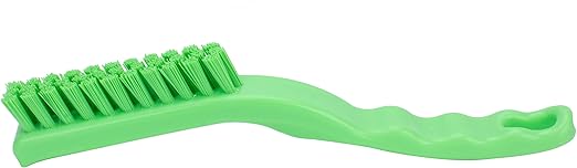 SPARTA Detail Brush Grout Brush, Crevice Brush with Hanging Hole for Bathroom, Kitchens, Countertop, Plastic, 9 Inches, Lime