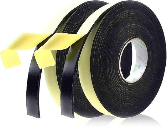 Foam Insulation Tape Adhesive, Seal, Doors, Weatherstrip, Waterproof, Plumbing, HVAC, Windows, Pipes, Cooling, Air Conditioning, Weather Stripping, Craft Tape (66 Ft x 1/8" x 2")