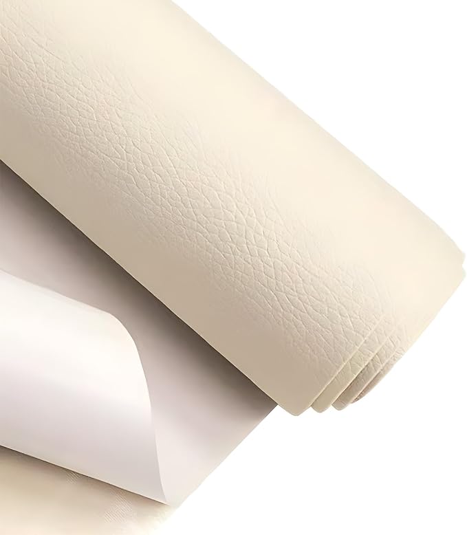 Leather Repair Patch, Self Adhesive Leather Repair, Large Leather Repair Tape for Sofa, Car Seats, Furniture, Cabinets, Chairs, Handbags （Beige, 16X79 inch)