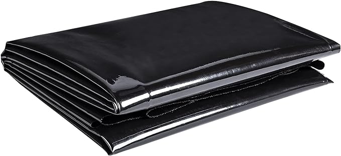 ToLanbbt Pond Liner 4 x 7 Ft HDPE Pond Liners, 20 Mil UV Resistant Preformed Pond Liner Easy Cutting, Pond Liner for Natural Looking Ponds, Waterfall, Koi Pondsand Water Garden (Black)