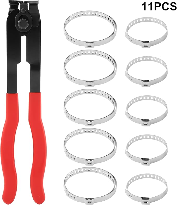 iayokocc CV Boot Clamp Plier, Ear Clamp Pliers, CV Boot Tool with Stainless Steel Clamps Practical Adjustable Joint CV Boot Clamp Plier, Pliers Automobile Repair Tools for Most Cars