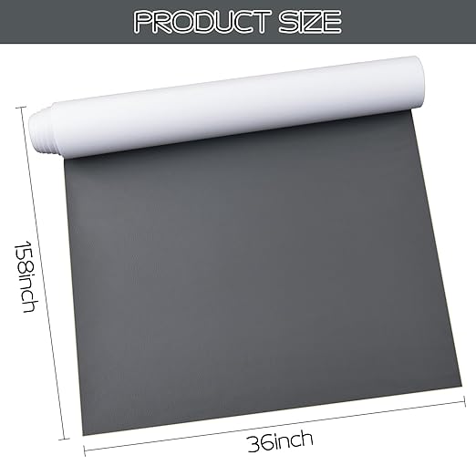 Leather Repair Patch 36X158 inch Large Self-Adhesive Leather Repair Tape, Reupholster Leather Patches for Furniture Couch Chairs Car Seat (Grey, 36x158 inch)