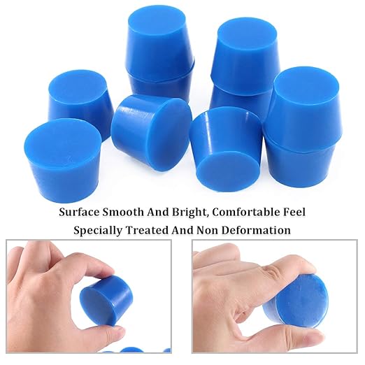 Hilitchi Silicone Rubber Plug Kit Tapered Stopper Silicone Plugs for Powder Coating Painting Anodizing Plating Vacuum Test Plugging Hydraulic Fuel and Oil Lines (Assorted Color-20Pcs, Assorted Size)