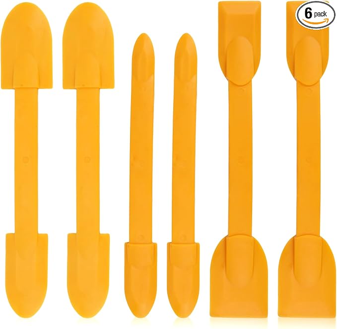 6pcs Caulking Tool, Reusable Sealant Spatula Spreader 3 Sizes Grout Caulk Finishing Tool Multifunctional Caulking Remover/Smoothing Applicator for Tiles Brick Kitchen Bathroom