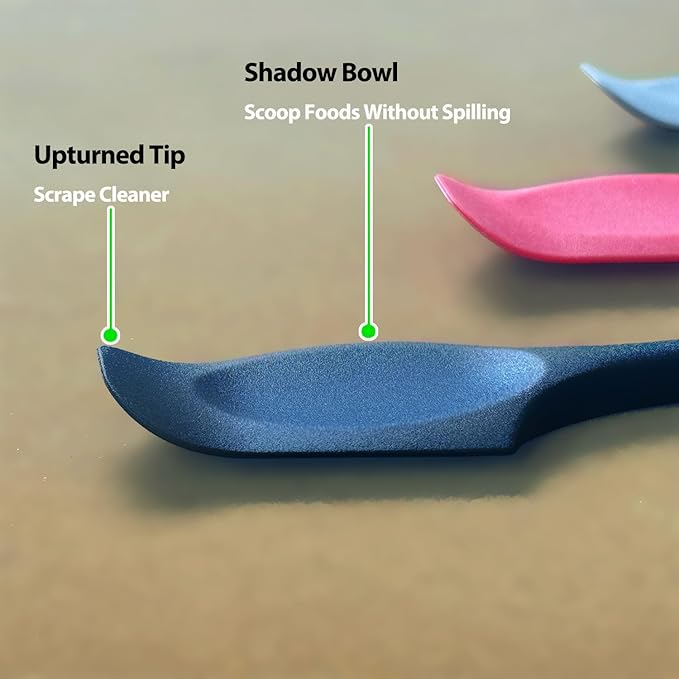 Silicone Mini Spatulas, Curved Small Spatula with Shallow Bowl for Kitchen, Seamless Jar Scraper for Cooking Baking, Wet Pet Food Spatula, 8.2 IN, 4 Pack，Assorted