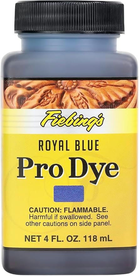 Fiebing's Pro Dye Leather Dye (4 Fl Oz) - Alcohol-Based, Penetrating, Permanent Dye for Shoes, Belts, Furniture - Vivid Color, Superior Color Fastness
