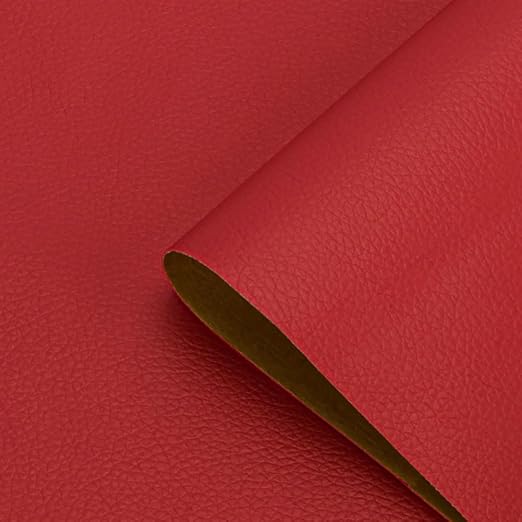 Red Leather Repair Patch Tape, 39.4 x 54 Inches Large Self-Adhesive Leather Repair Kit for Furniture, Car Seats, Vinyl Leather, Couches, Sofa, Chairs