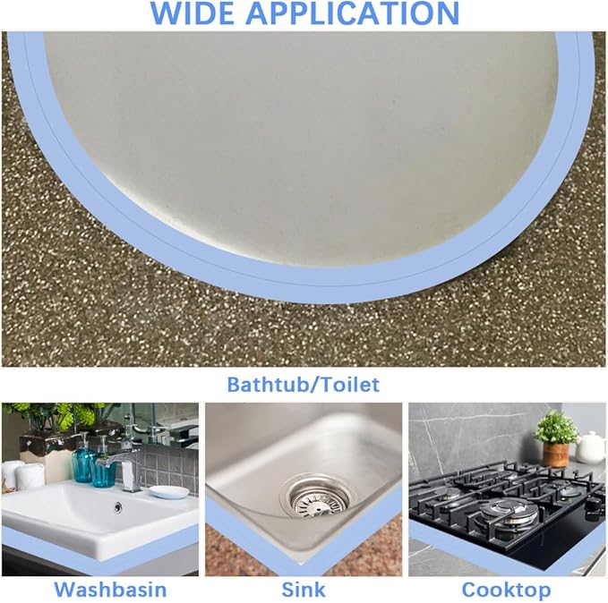 CRASPIRE 10.5Ft x 1.5in Caulk Tape Sealant Tape Self Adhesive Waterproof Sealing Corner Caulking Strip Blue for Wall Floor Kitchen Bathroom Corner Protector Decorative Edge Bathtub Shower Sink
