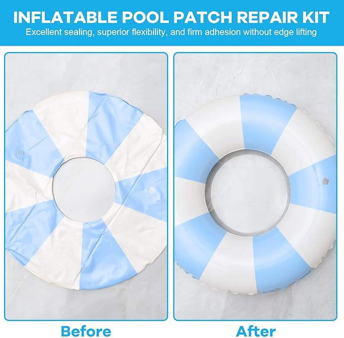 Yoleshy Inflatable Pool Patch Repair Kit, 3.15 in X 7.2 Ft Air Mattress Patch Kit Heavy Duty, Clear Waterproof Tape for Pools, Bounce House, Air Bed