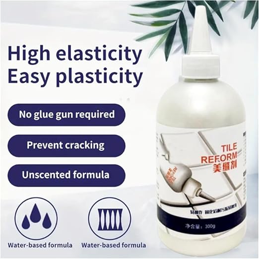 Waterproof Tile Gap Repair Filler, Tile Reform Waterproof Gap Repair Filler, Grout Tiling Tile Reviver Repair, Grout for Bathroom Tiling White, Tile Gap Repair Filler White (White)