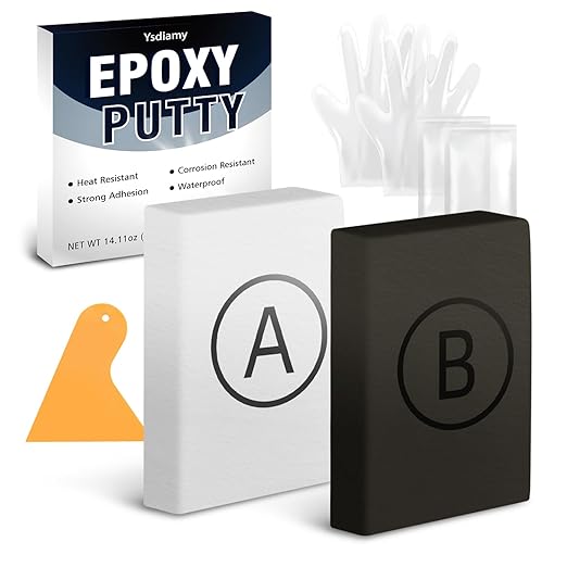 Epoxy Putty, 14oz/400g 2-Part AB Epoxy Filler, Multi-Purpose Fast Repair Sculpting Clay, High Strength Strong Adhesion for Metal, Plastic, Ceramic, Stone, Wood, Tile, Concrete, Black