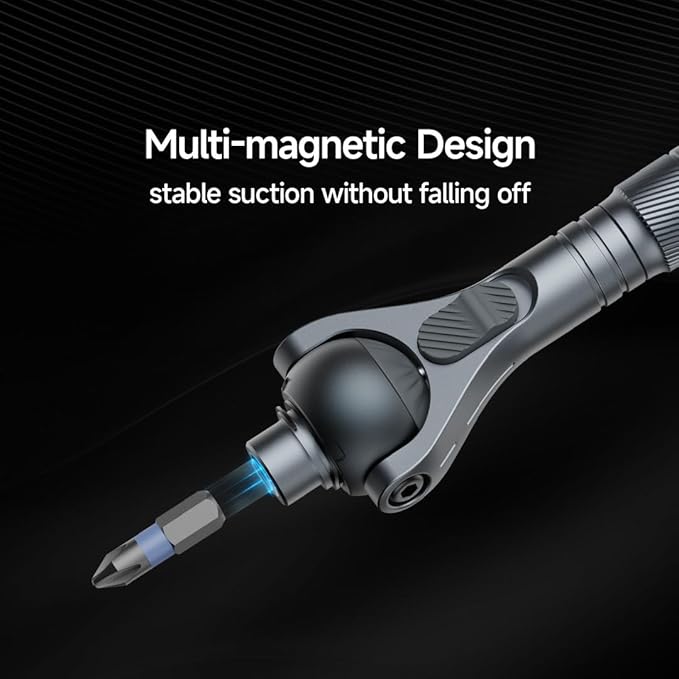 Upgraded Magnetic Screwdriver Set, 40-in-1 DIY Ratchet Screwdriver Kit with Ball-Joint Handle, S2 Bits, CR-V Sockets & Portable Precision Repair Tool Kit for for Home, Bike, PC, Appliance Repair