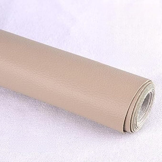Leather Repair Patch Tape Kit,Self Adhesive Leather Repair Kit for Furniture,Vinyl Repair Kit for Couch,Sofa,Car Seats,Office Chair Luggage (Khaki,16.93"×55.12")