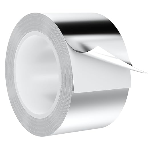 Aluminum Foil Tape Heavy Duty 2 Inch x 22 Yards（3.9 mil）, High Temp Waterproof HVAC Tape, Silver Insulation Adhesive for Ductwork, Sealing, Dryer Vent, Furnace, AC, Pipe Repair