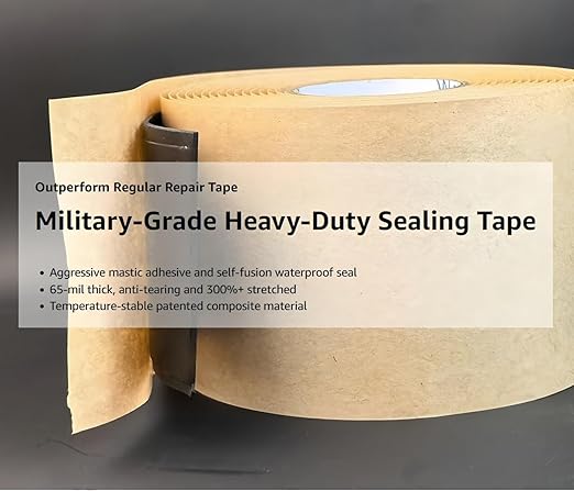 2" x 12FT Military-Grade Self-Fusing Tape | 65mil Thick Silicone-Butyl Composite | IP68 Permanent Waterproof Seal & 35KV Insulation | for Heavy-Duty Pipe, Electrical & Outdoor Repair