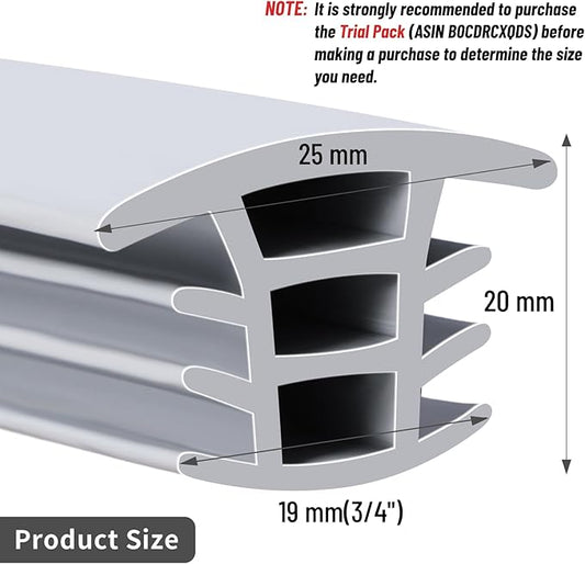 Flexible EPDM Rubber Strip (50 ft Long and 3/4 inch Wide) for Concrete Crack Repair and Replacement - Weather and Aging Resistant Expansion Joint Filler for Driveways and Sidewalks