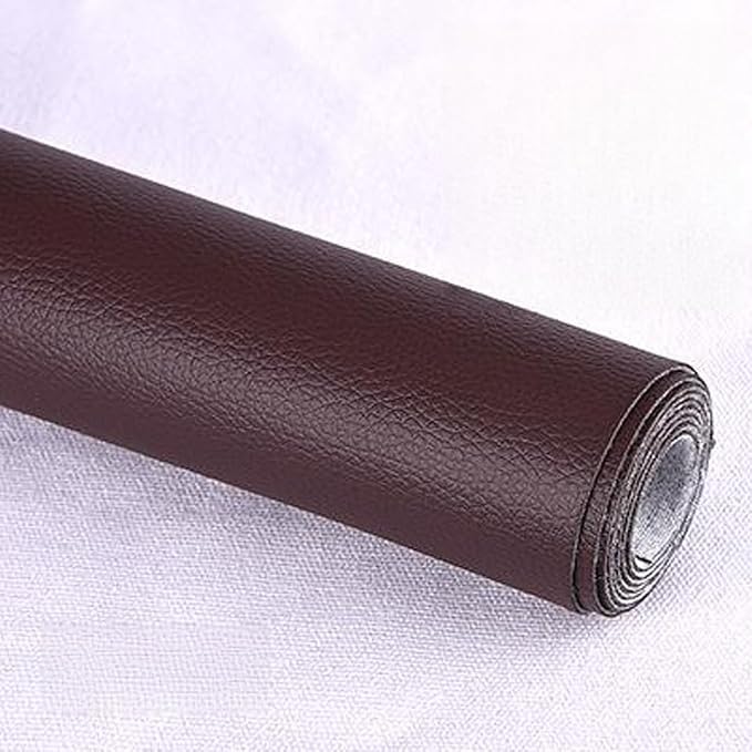 Leather Repair Patch Tape Kit,Self Adhesive Leather Repair Kit for Furniture,Vinyl Repair Kit for Couch,Sofa,Car Seats,Office Chair Luggage (Dark Brown,16.93"×78.74")