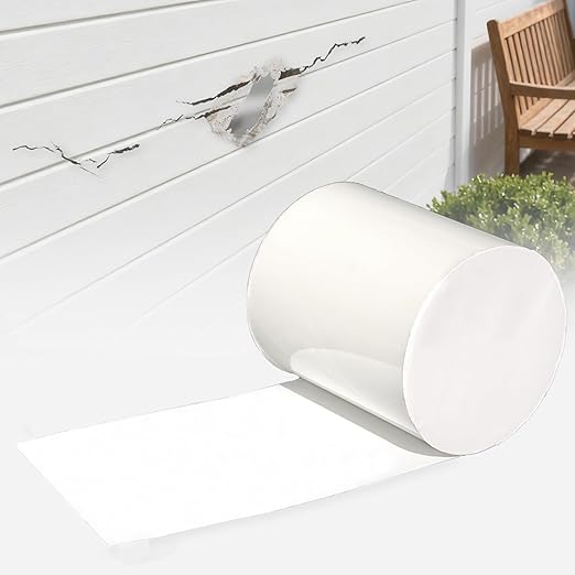 Vinyl Siding Repair Kit, Bathtub Repair Kit White Crack Hole Repair Siding Patch Outdoor Wall House Patch Self Adhesive Waterproof Tape Easy to Install