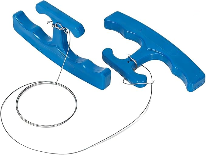 PSLER Blue Car Emblem Removal Tool, Plate Line Badge Remover - 1 Pair Kit with 5M High-Strength PE Cable for Vehicle Decal, Vinyl Wrap and Window Tint Installation