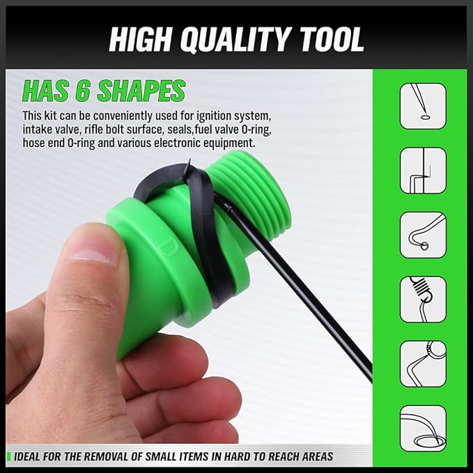 SWANLAKE GARDEN TOOLS 6-Piece Premium Pick and Hook Set, Pick Tool Set for Car Auto Oil Seal/O-Ring Seal Gasket Mini Hooks Puller Remover