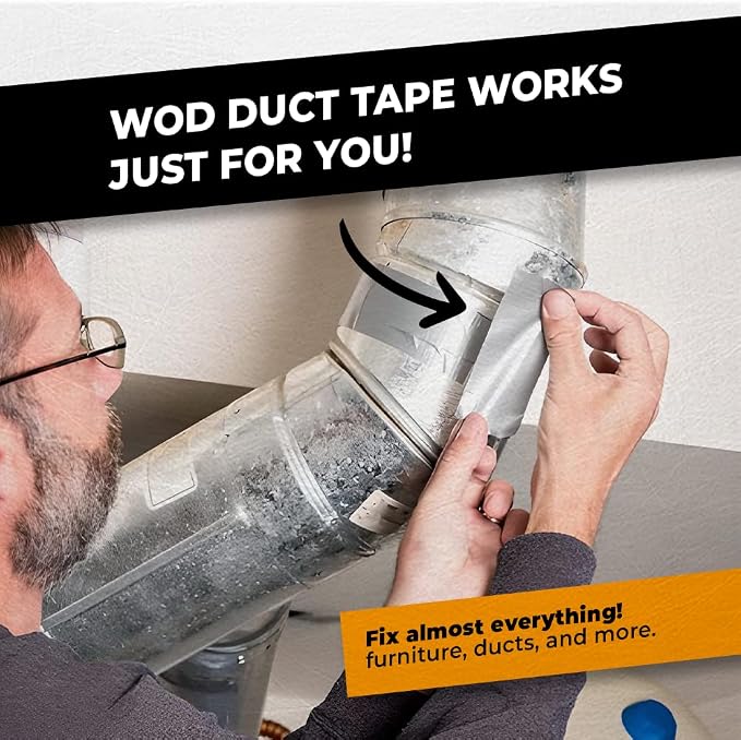 WOD DTC10 Advanced Strength Industrial Grade Purple Duct Tape, 1 inch x 60 ft. Waterproof, UV Resistant For Crafts & Home Improvement