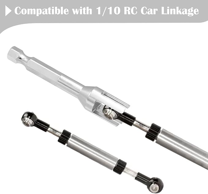 4PCS Wrench 3.0/3.2/3.5/3.7/4.0/5.0/5.5/6.0mm Turnbuckle Nut Ball Joint Remover with Hex Bit Linkages Link Rod Ends Installing Tools for RC Car Boat Model Repair Tool Kit