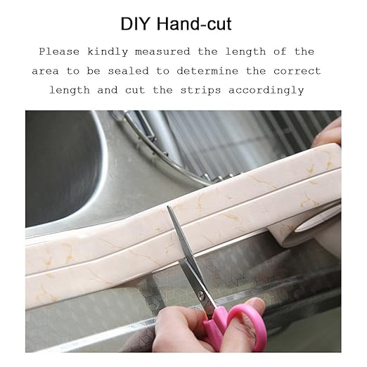 Caulk Strip for Bathtub Self Adhesive Waterproof Tape for Kitchen Bathroom Shower Floor and Wall Sealing, 2" x 102"