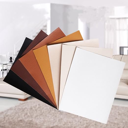 Leather Repair Patch Tape Leather Adhesive Self-Adhesive for Furniture Sofas Vinyl Car Seats Couch Chairs Shoes Down Jackets First Aid Patch Fix Tear Kit (Brown)
