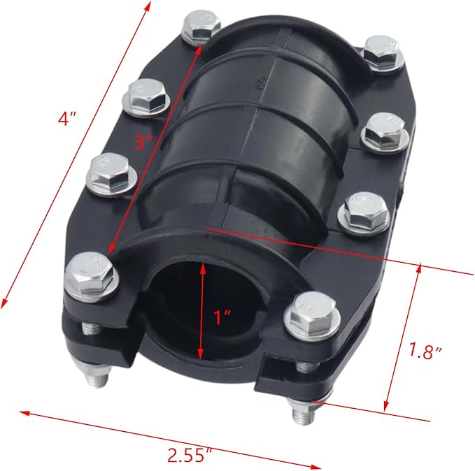 Coshar Pipe Repair Clamp 1 Inch Plastic Weld Kit Pipe Repair Kit PE Pipes Leak Sealer for Pipes And Plumbing,Suitable for Pipes 25mm OD