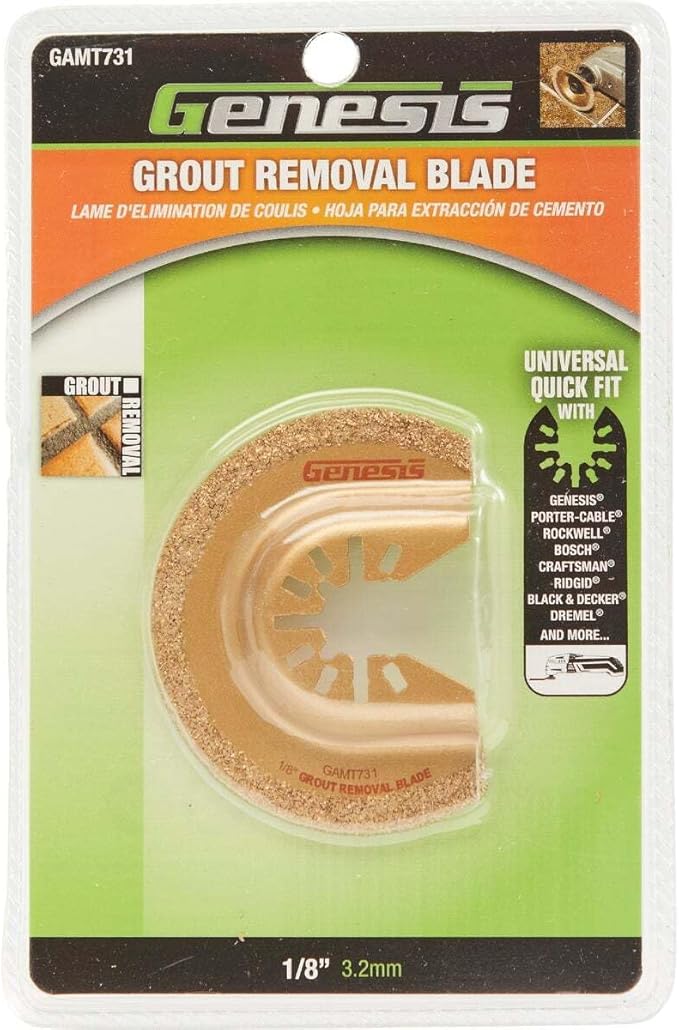 Genesis GAMT731 Universal Quick Fit 1/8" Grout Removal Blade,Black